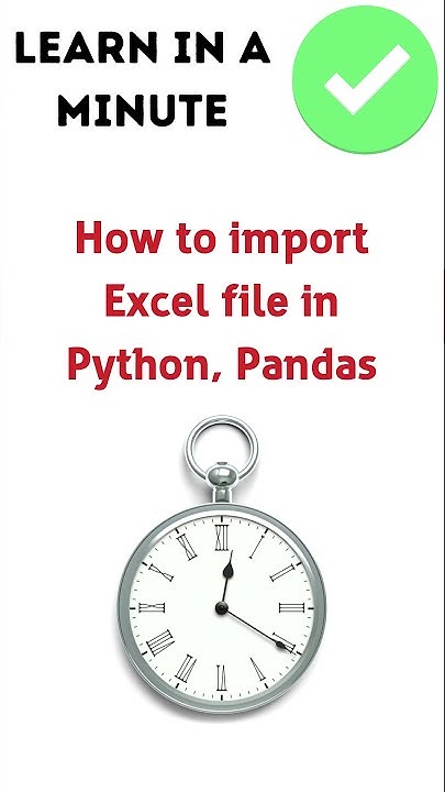 How to import Excel file in Python - YouTube