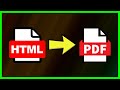 How to convert HTML Website to a PDF file | PC (2023)
