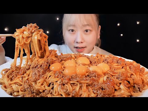 ASMR 生ミートソースパスタ Meat Sauce Pasta 미트 소스 파스타【咀嚼音/大食い/Mukbang/Eating Sounds】