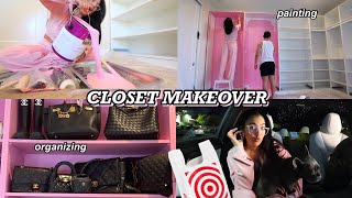 HUGE CLOSET MAKEOVER! REORGANIZING + DECORATING MY CLOSET