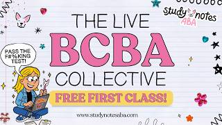 Pass the F#%king BCBA Exam (Try the First Class FREE) | StudyNotesABA