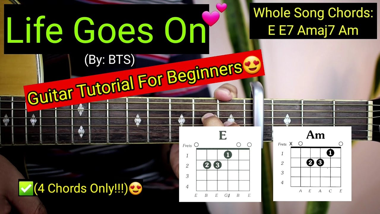 Life Goes On - BTS (Super Easy Chords)😍 | Guitar Tutorial