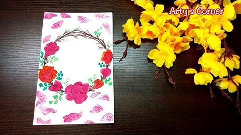 #Floral Border #Border Design on Paper #Front Page Design #Borders for Project by Arty