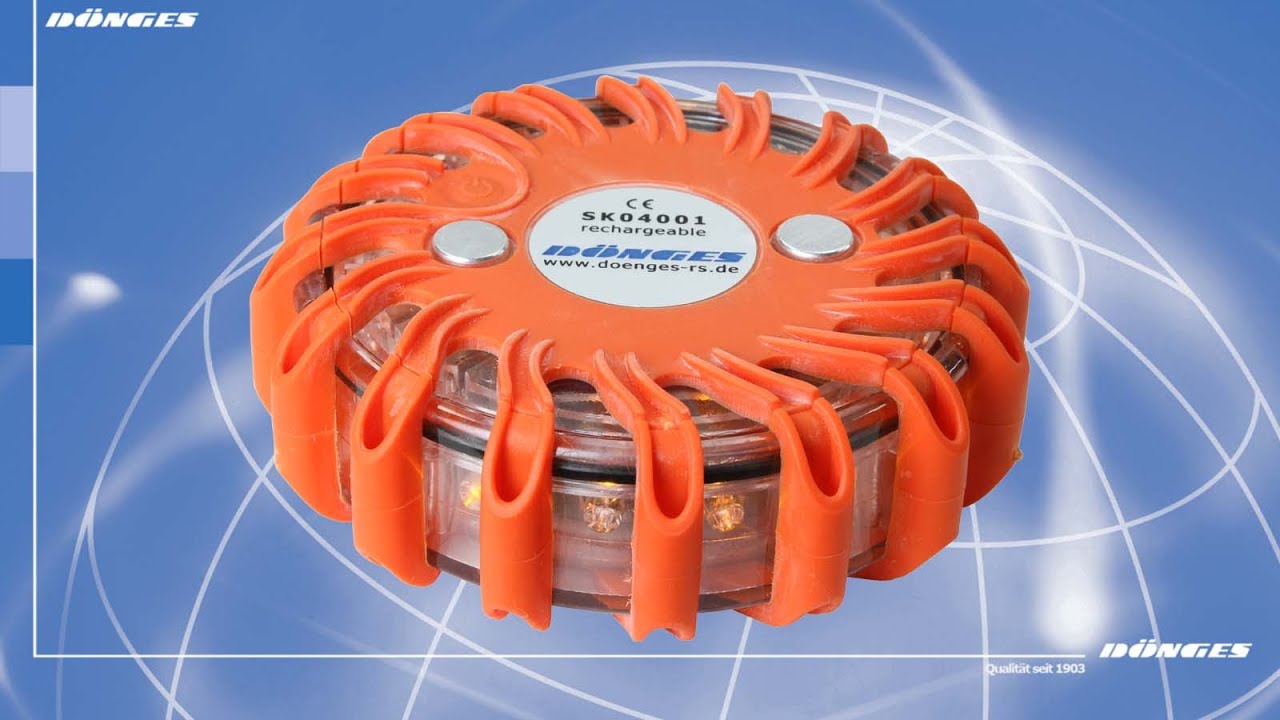 Warnblitzleuchte FLARE, orange, gelbe LEDs Batteriebetrieben - Scheureder  PROTECT YOU, TO RESCUE!