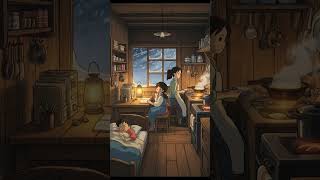 โจ Cozy Ghibli Winter Night | Snowstorm Outside & Warm Home Vibes ๐จ๏ธ๐ก#trending #viral #anime#shorts