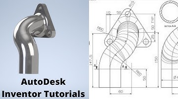 Autodesk Inventor Tutorials For Beginners-Creating 3D Tube using Project Curve