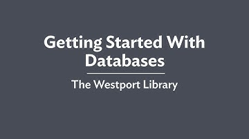 Getting Started With Databases