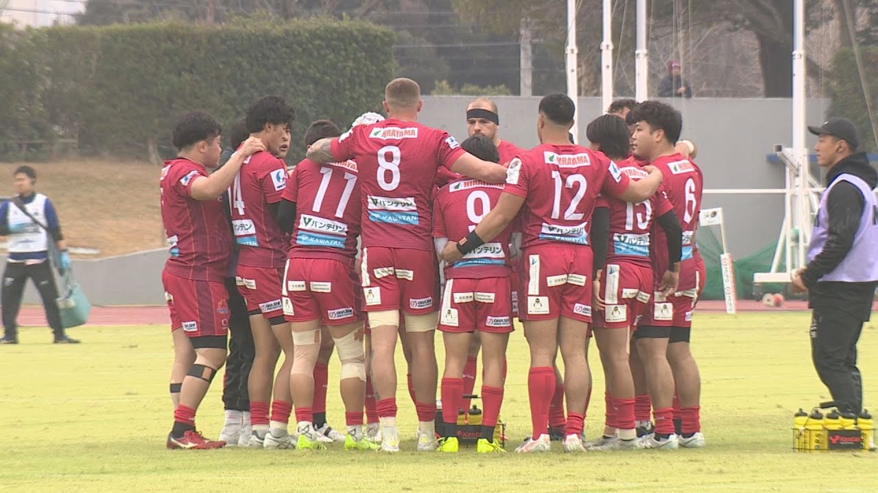 HINO RED DOLPHINS ラグビーウェア 3XL Rugby League One Division 2 Hino Red Dolphins opening match in Ota