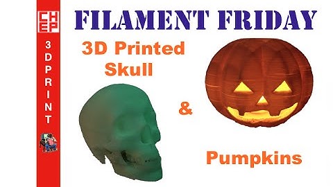Filament Friday #39 - Halloween Skull and Pumpkins 3D printed on Fabrikator Mini and Da Vinci 1.0