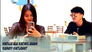 sholawat merdu shollu ala khoiril anam saat bidadari rambut hitam balik badan karna terpesona