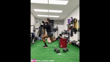 Dumbbell Front Rack Bulgarian Split Squat.