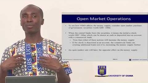 UGBS 204 : SESSION 7 - MONETARY POLICY