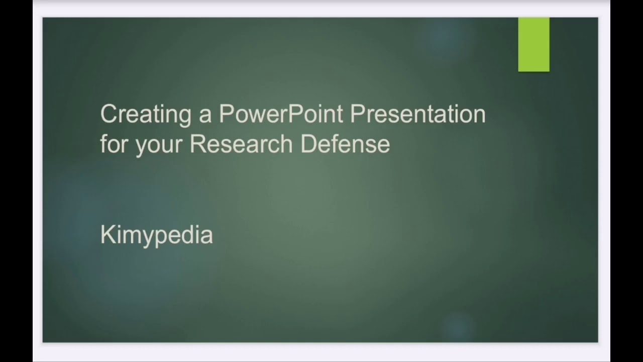 intro for defense presentation