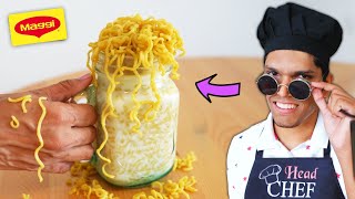 TRYING WIERD INDIAN FOOD (Maggi Milkshake)