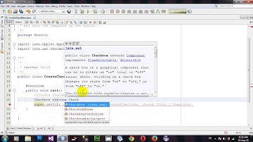 How to Make CheckBox using Java Applet and AWT in Java Netbeans
