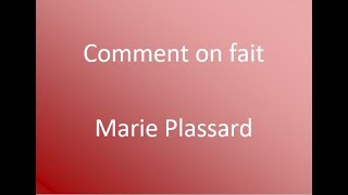 Video thumbnail of "Comment on fait - Marie Plassard (cover) avec paroles"