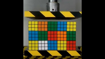 Hydraulic VS BIG Rubik cube #satisfying #short#shorts#shortvideo#firstshortvideo#youtubeshort