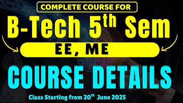 B.Tech 5th Sem Course Details 2025 | MAKAUT / WBUT All Branches