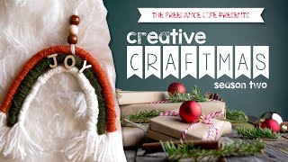 Craftmas 2021 - Ep. 3: Create a Handmade Macrame Inspired Rainbow Ornament with Yarn