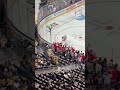 Brandon Bussi leads the way for the Canes during warm-ups ahead of Game 4 vs. the Golden Knights,