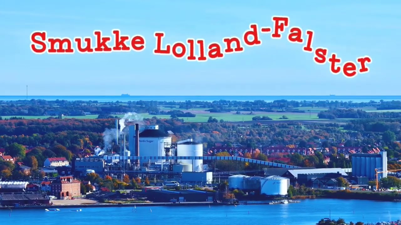 Landskab på Lolland-Falster set fra luften