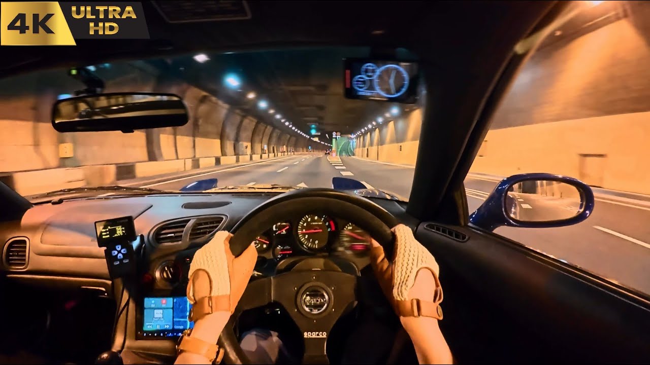 [4K 60fps] Tokyo Highway POV - RX-7 FD3S Rotary ASMR | No Talking , Pure Engine Sound