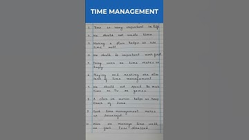 Writing 10 Lines on Time Management #10lines
