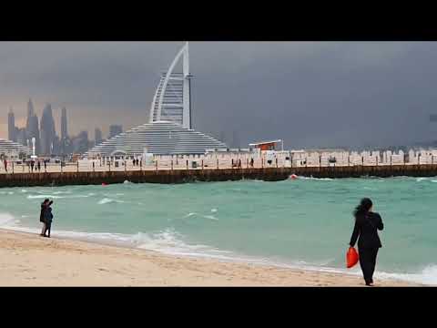 Beach🏖 | Umm Suqeim 1 |  Amidst Beautiful Weather☔️ | High Tides |  Nr. Burj Al Arab | Dubai