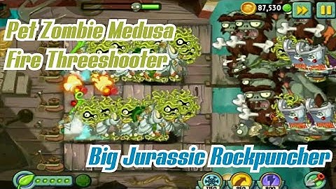 Pet Zombie Medusa vs Big Jurassic Rockpuncher
