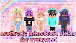 ✨ aesthetic minecraft skins + download links // for boys and girls! // ☁️💗 // part 2 screenshot 5