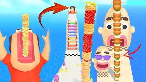 Sandwich Runner VS Pancake Run | Walkthrough | All Level Gameplay Android,iOS | Video Games,