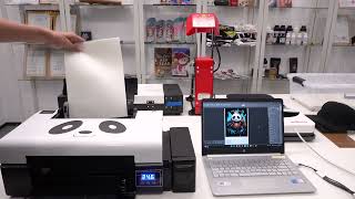 T-shirt DTF printing Whole Process Showcase | A4 DTF Printer, Curing Oven & Heat press
