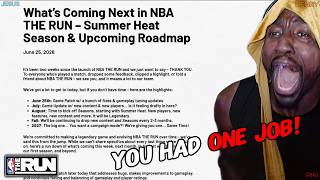 NBA The RUN DROPPED The WORST Patch Notes EVER!