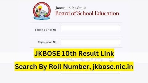 Jkbose class 10th result out Search by Name and roll number