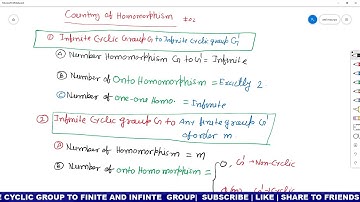 #02 Counting of  Homomorphism Infinite group G to Infinite G