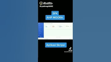 SpK Metode Moora Php #teknikinformatika #spk #aplikasiskripsi