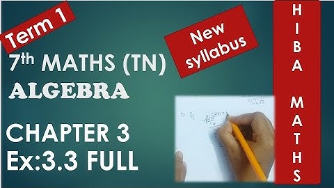 7th maths term 1 chapter 3 exercise 3.3 full answers tn new Syllabus