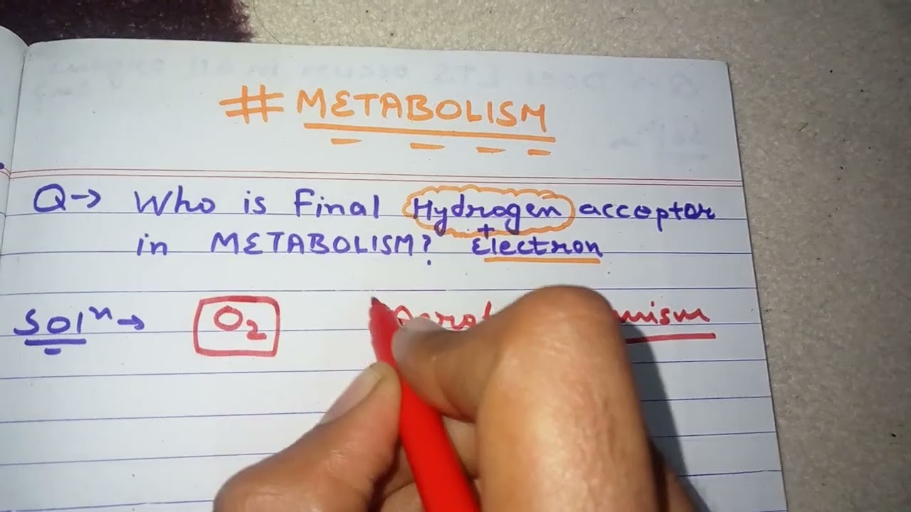 FINAL Electron and Proton acceptor in Metabolism 