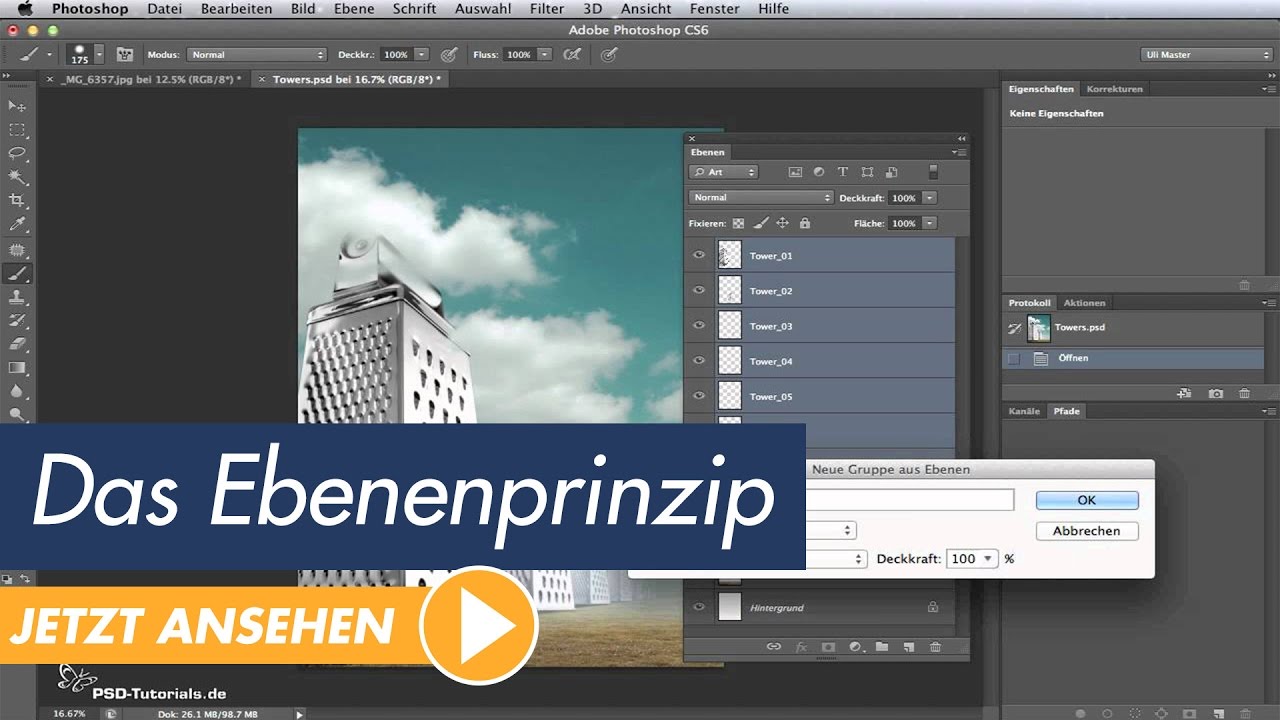 Update Photoshop Tutorial: Das Ebenenprinzip leicht und verständlich erklärt