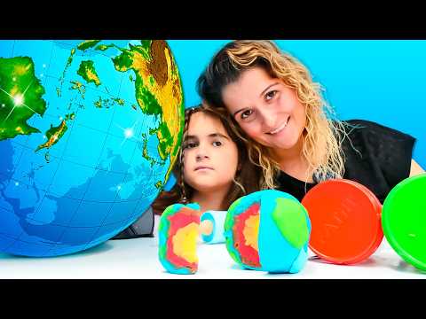 Banu ve Mina - Dünya’nın Katmanlarını Yaptık! 🌍 Barbie ve Chelsea Ayna Çerçevesi Süslüyor