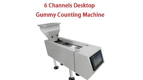 LOM how to count gummy by using 6 channels desktop gummy counting machine
