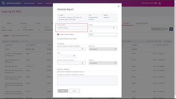 Scheduling reports in PitneyAnalytics