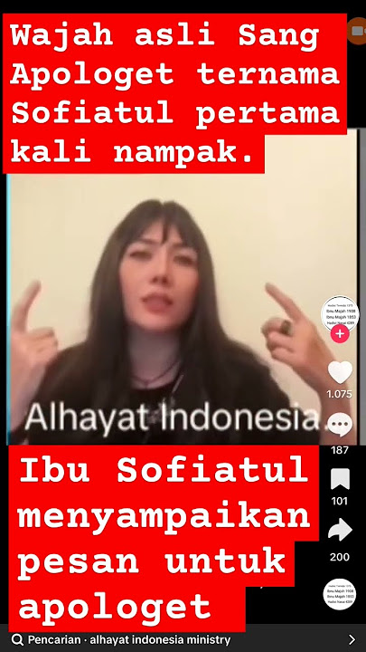 wajah asli Sofiatul sang apologet #edistv #sofiatulalhayatindonesia