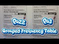 Edexcel GCSE Past Paper 3 Foundation (Q22) and Higher (Q3) November 2023 - grouped frequency table