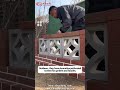 White concrete breeze blocks