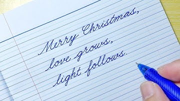 Merry Christmas & Happy New Year Wishes 05 | Cursive Writing Practice | Cursive Handwriting Practice