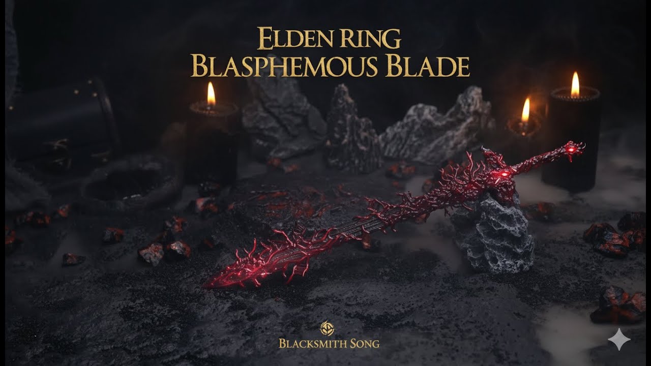 Maquette Elden Rings 30 Cm/11,8 Pouces Blasphemous Blade Avec Boîte