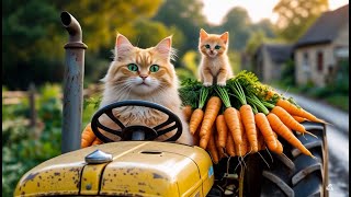 Mama Cat Harvests Carrots, A Heartwarming Story of Carrot Farming and Rescue