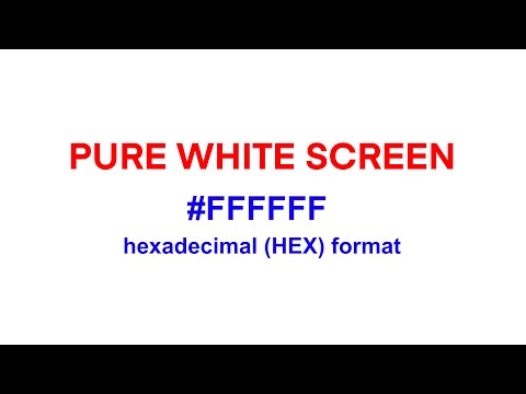 Full White Screen for Monitor Calibration - LCD | LED | OLED Display Test in 4K - 6Hours