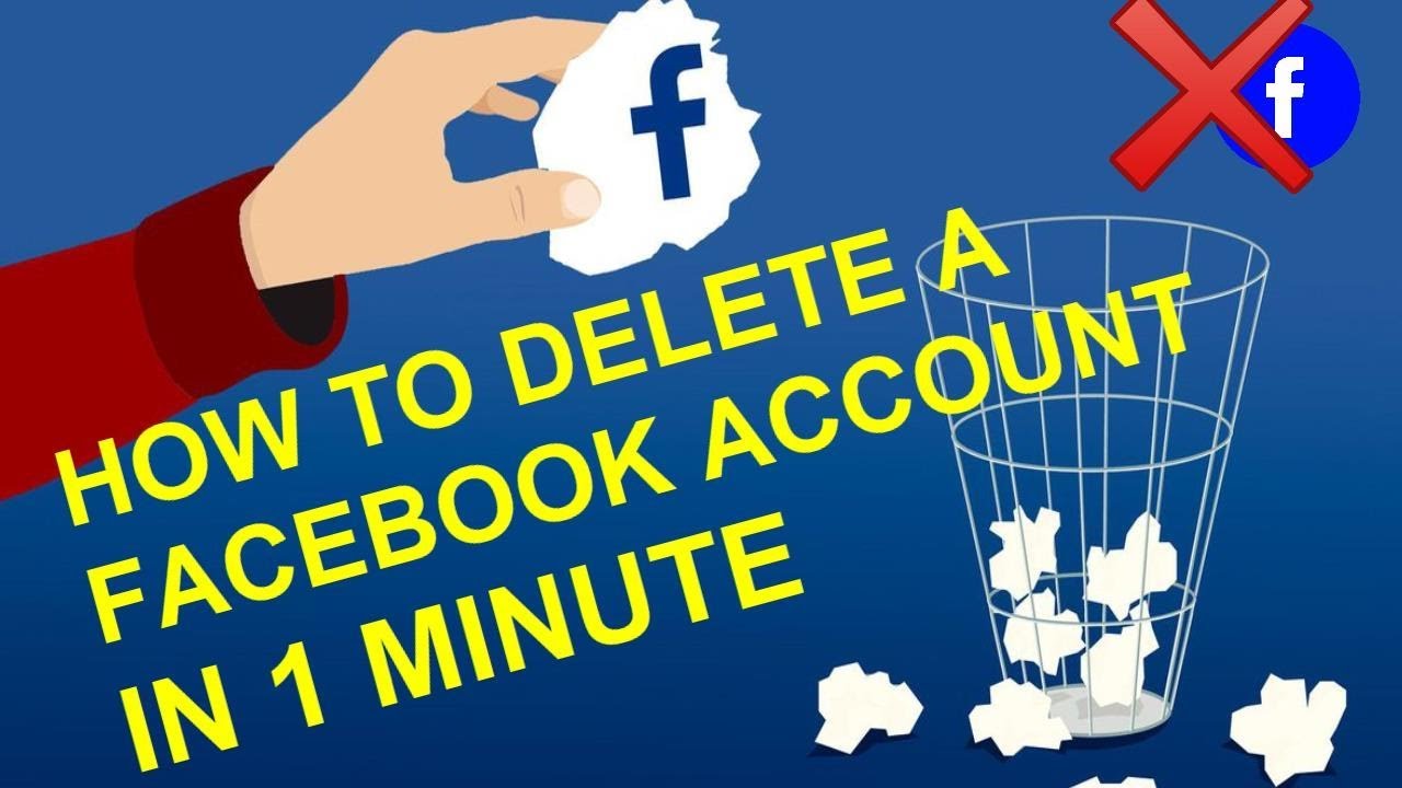 HOW TO DELETE A FACEBOOK ACCOUNT - IN A MINUTE 